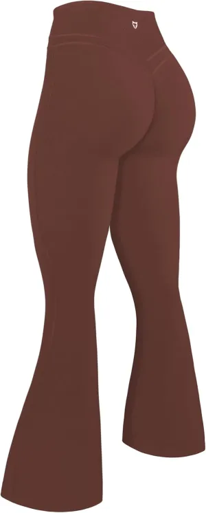 TomTiger Flare Leggings for Women Bootcut Yoga Pants with Tummy Control High-Waisted and Wide Leg