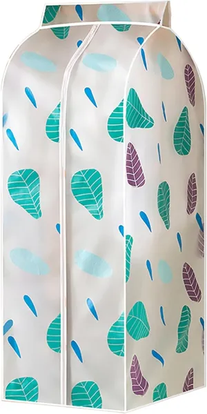 Translucent Garment Rack Cover, PEVA Garment Bag Wardrobe Bags for Hanging Clothes for Closet Clothes Dresses Suit Coats Storage(50x60x90cm/20x24x35in)