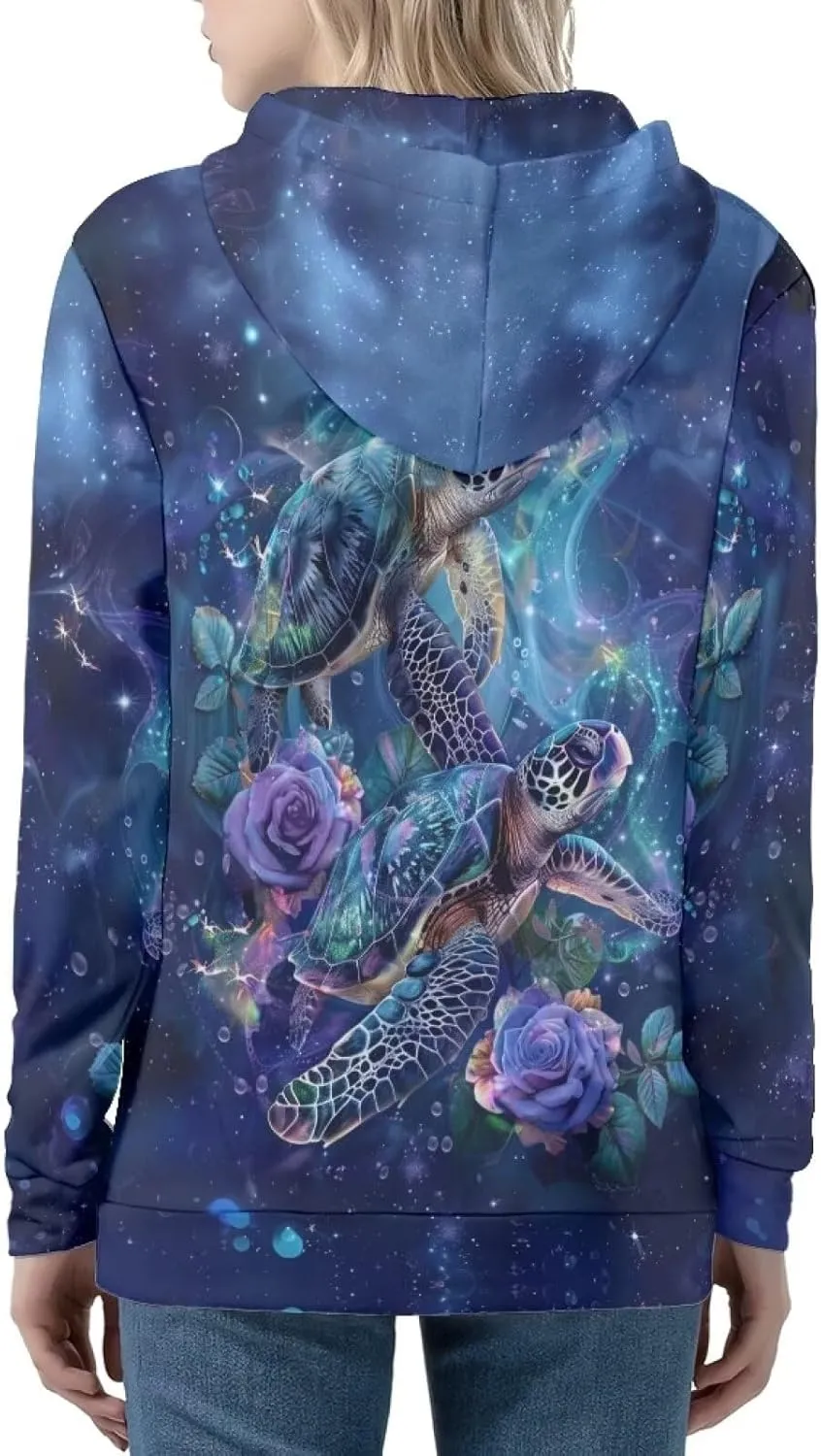 Uourmeti Zip Up Hoodie Graphic Y2k Hooded Sweatshirt Jacket for Women XS-5XL