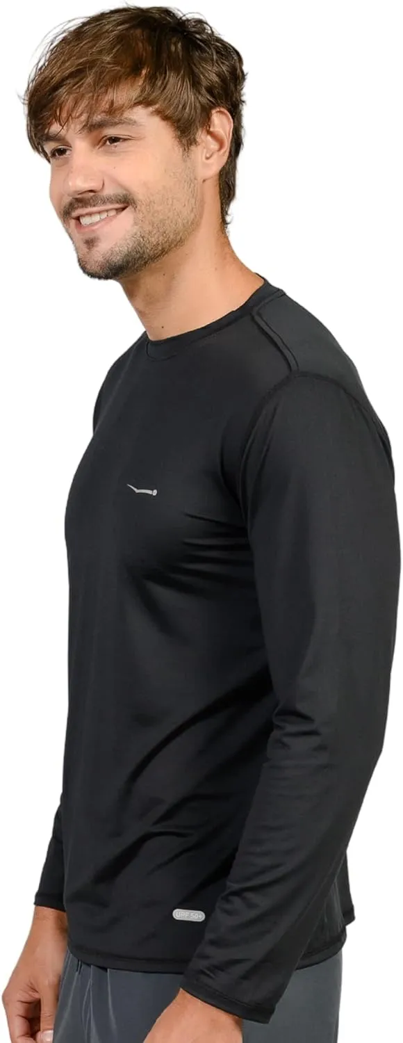 Wave Runner Swim Shirts for Men Uv Sun Protective Rash Guard Workout Shirts Quick Dry Outdoor Shirt for Fishing, Running
