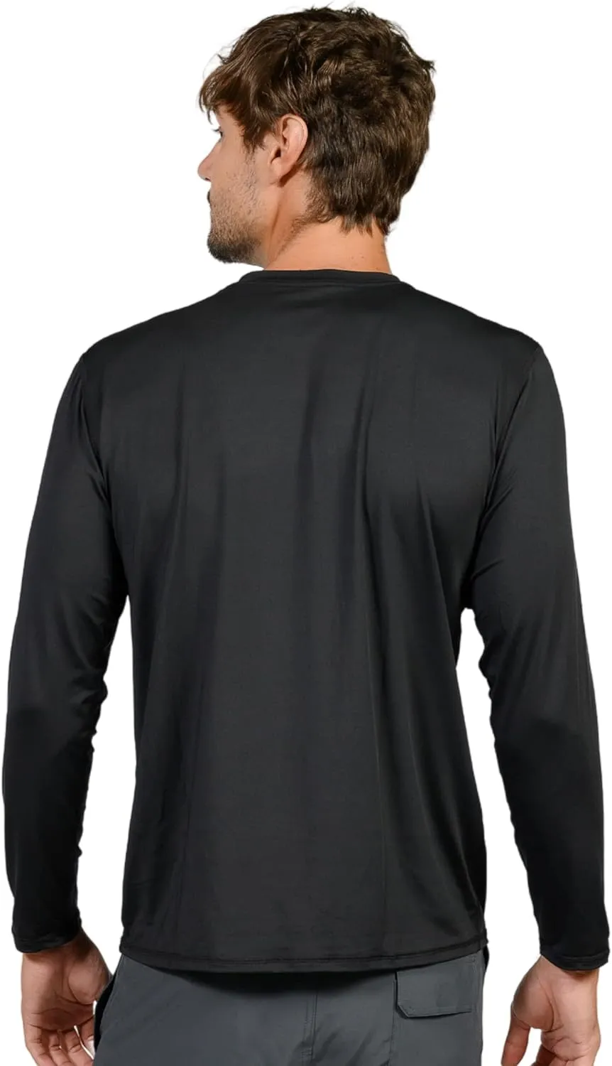 Wave Runner Swim Shirts for Men Uv Sun Protective Rash Guard Workout Shirts Quick Dry Outdoor Shirt for Fishing, Running