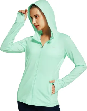 Willit Women's UPF 50  Sun Protection Shirts UV Long Sleeve Zip Hoodies SPF Lightweight Jacket Hiking Outdoor with Pockets