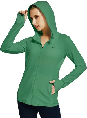 Willit Women's UPF 50  Sun Protection Shirts UV Long Sleeve Zip Hoodies SPF Lightweight Jacket Hiking Outdoor with Pockets
