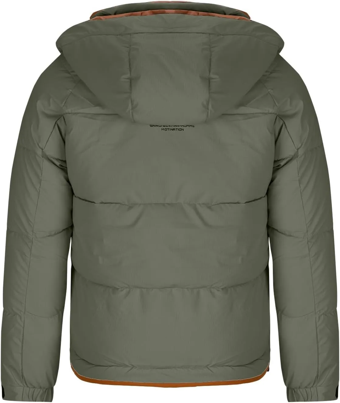Winter Jackets for Men Fashion Hood Full Zip Warm Padded Coats Lightweight Insulated Outdoor Cargo Jacket with Pocket