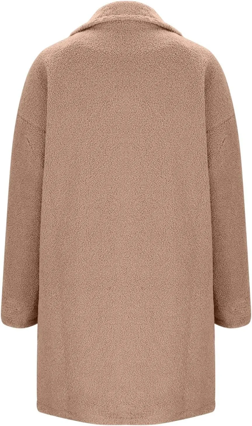 Women Winter Fuzzy Fleece Lapel Coats Long Cardigan Fluffy Jackets Faux Fur Warm Overcoats with Pockets Button 2024