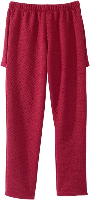 Womens Assisted Dressing Adaptive Open-Back Tracksuit Pants