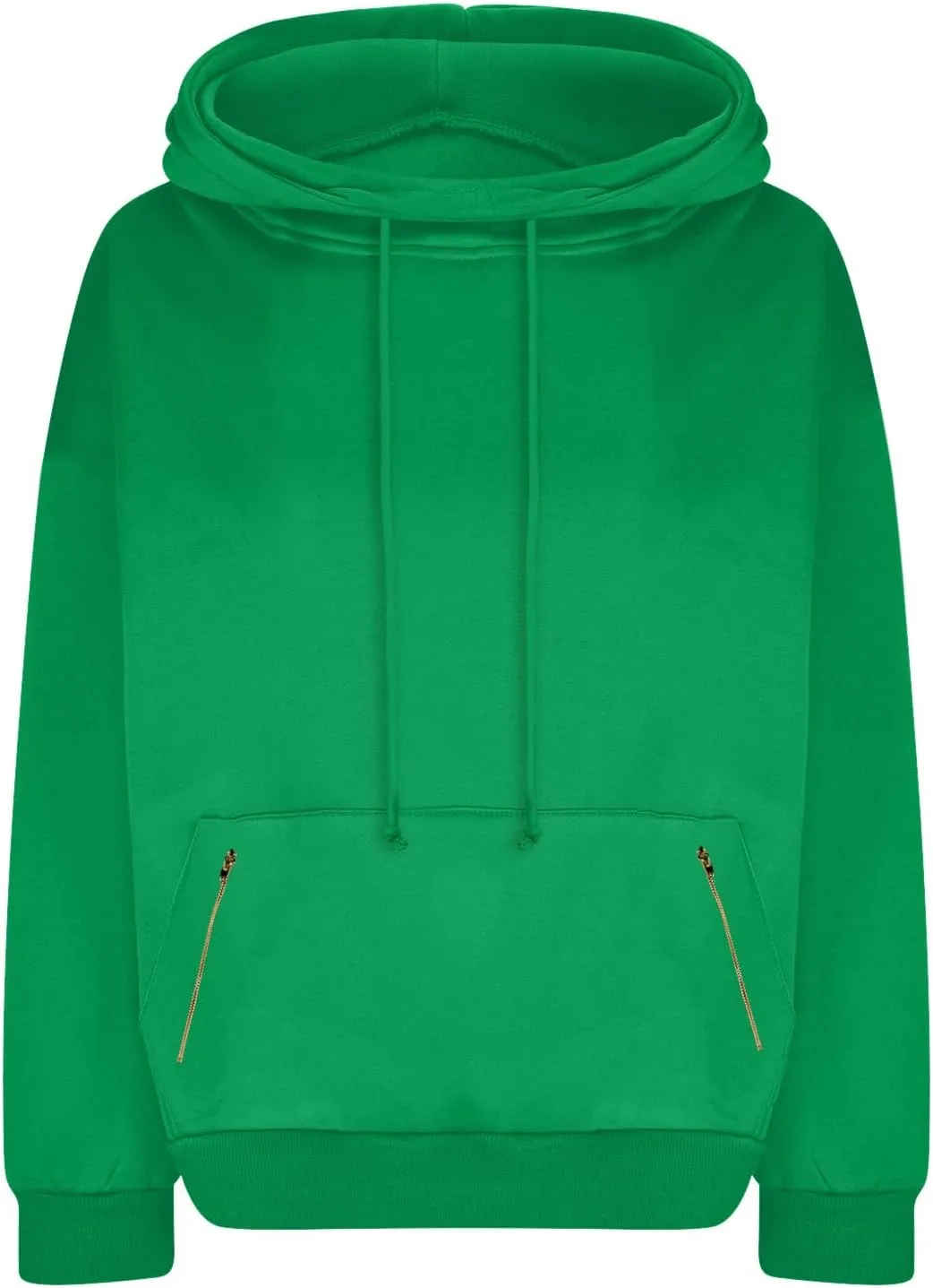 Women's Casual Hoodies Long Sleeve Solid Color Lightweight Pullover Fashion Loose Sweatshirts with Pocket