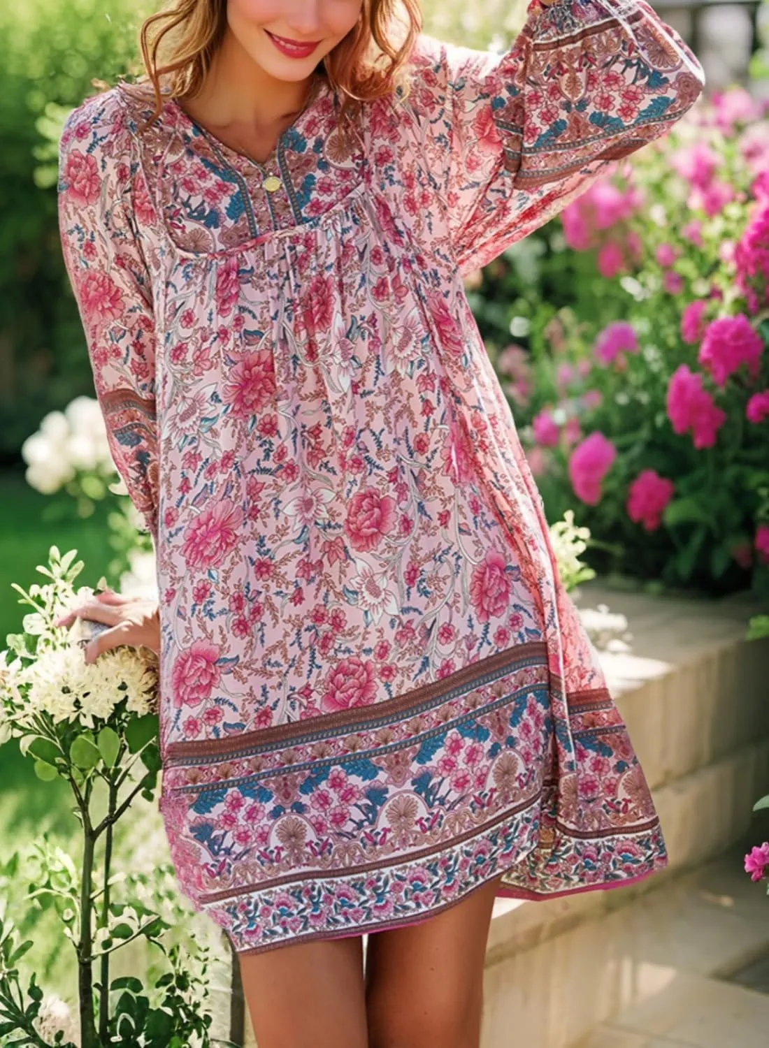 Womens Dress V Neck Long Sleeve Oversized Casual Cute Short Dresses Ladies Beach Sundresses