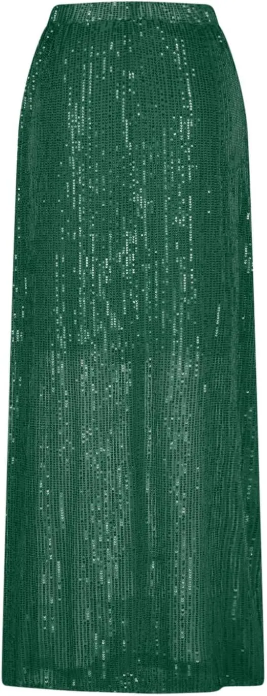 Women's Elegant Skirts Sequin Stretch High Waisted Skirt Slim-Fit Skinny Bodycon Skirts Fashion Cozy Outdoor Skirt