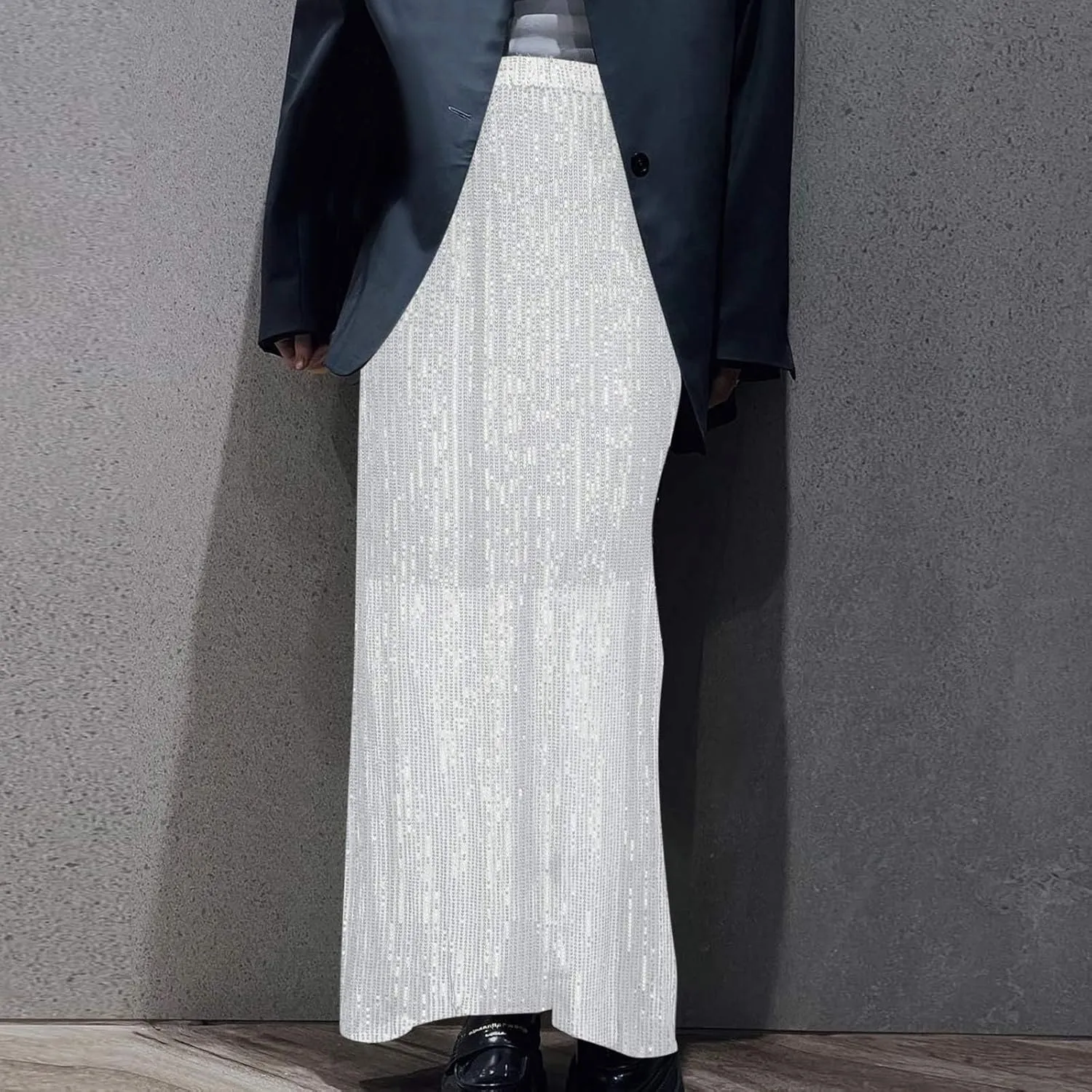 Women's Elegant Skirts Sequin Stretch High Waisted Skirt Slim-Fit Skinny Bodycon Skirts Fashion Cozy Outdoor Skirt