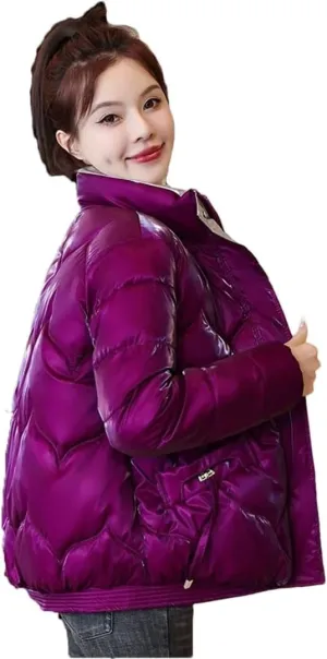 Women's Face Wash-Free Down Cotton Jacket Winter Short Outwear Windproof Waterproof Parkas Padded Coat