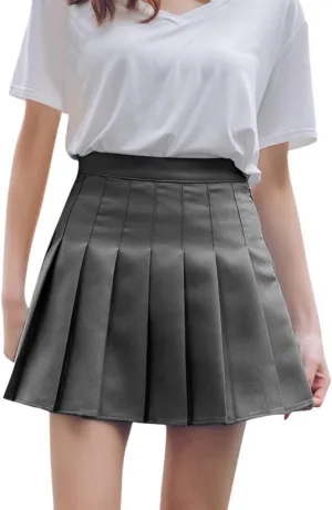 Women's Novelty Skirts Casual Solid Versatile Pleated Skirt High Waisted Cozy Mini Skirts Slim Fit Zipper Pencil Skirts