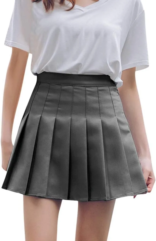 Women's Novelty Skirts Casual Solid Versatile Pleated Skirt High Waisted Cozy Mini Skirts Slim Fit Zipper Pencil Skirts