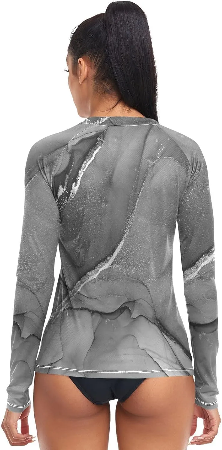 Women's Rash Guard Shirts, UPF 50  Long Sleeve Swimsuit Top Bathing Suit XS-XXL