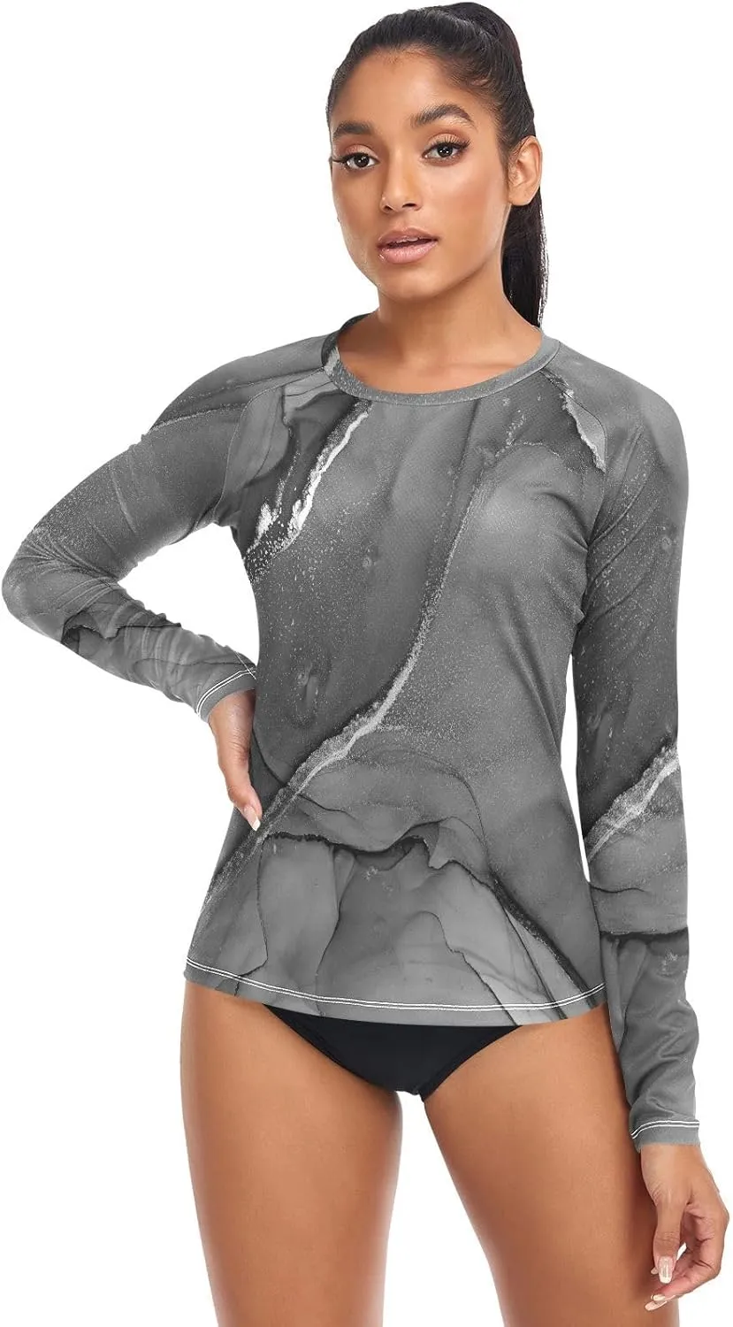 Women's Rash Guard Shirts, UPF 50  Long Sleeve Swimsuit Top Bathing Suit XS-XXL
