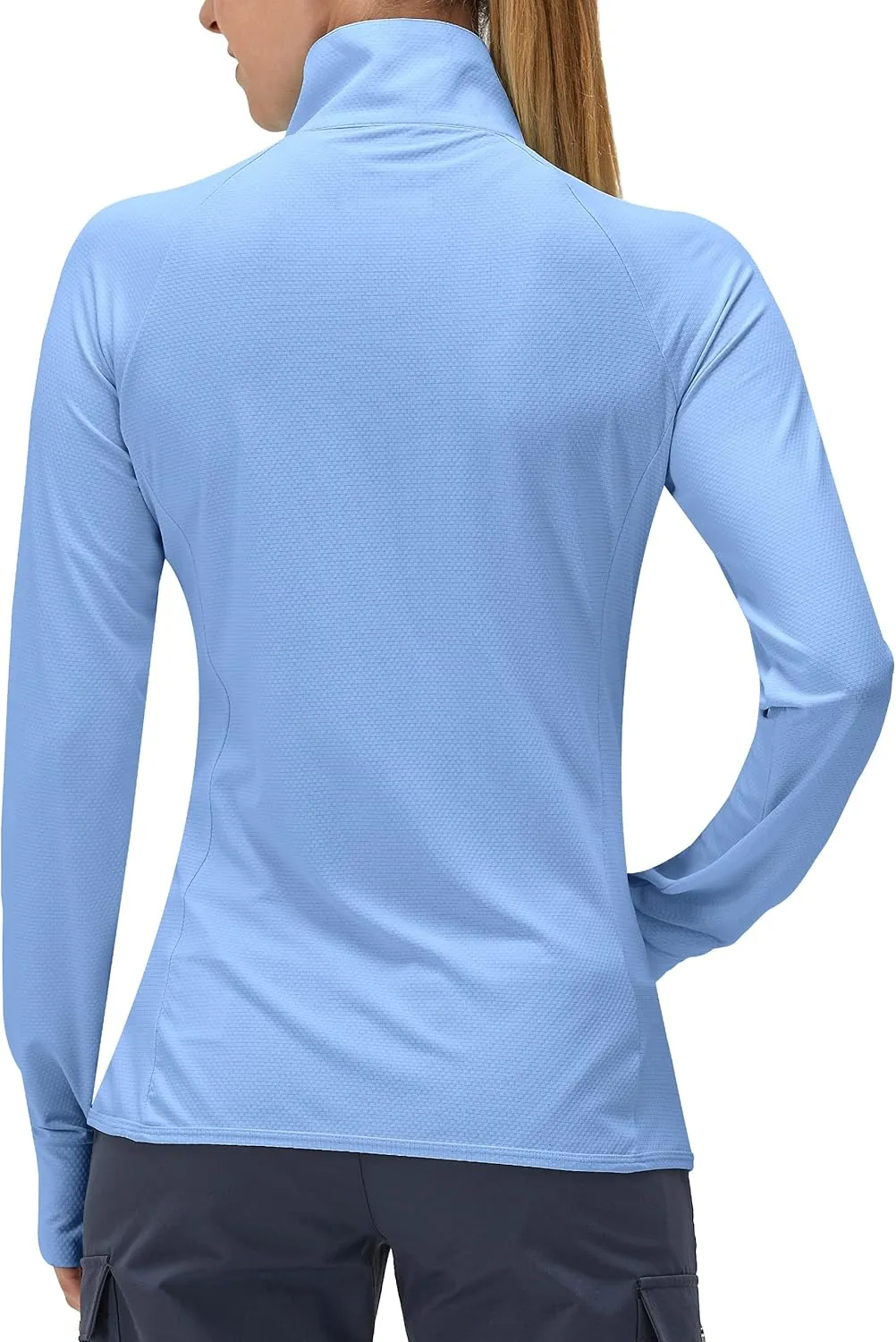 Women's UPF 50  UV Sun Protection Clothing Long Sleeve Athletic Hiking Shirts Lightweight SPF Zip Up Outdoor Jacket