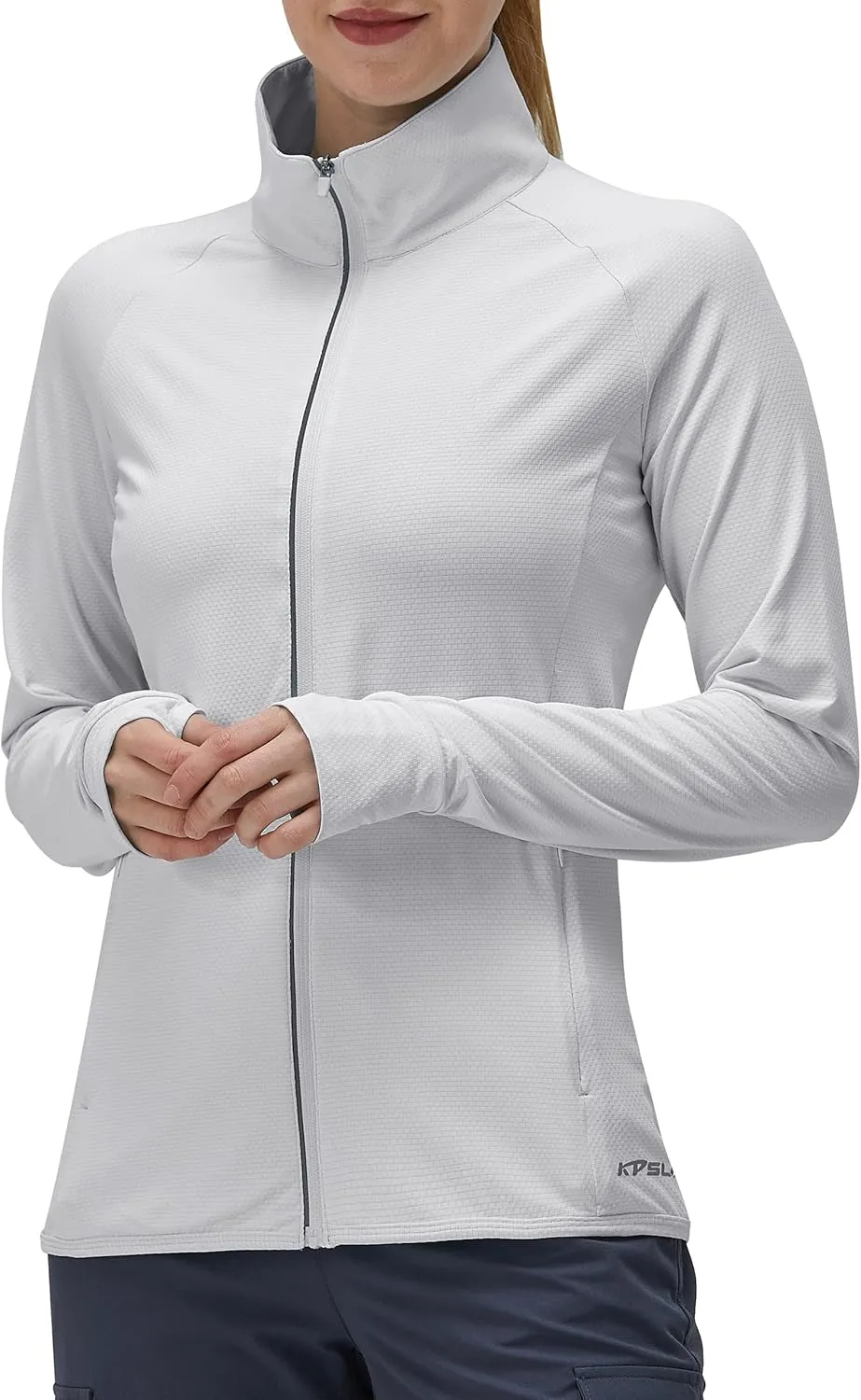Women's UPF 50  UV Sun Protection Clothing Long Sleeve Athletic Hiking Shirts Lightweight SPF Zip Up Outdoor Jacket