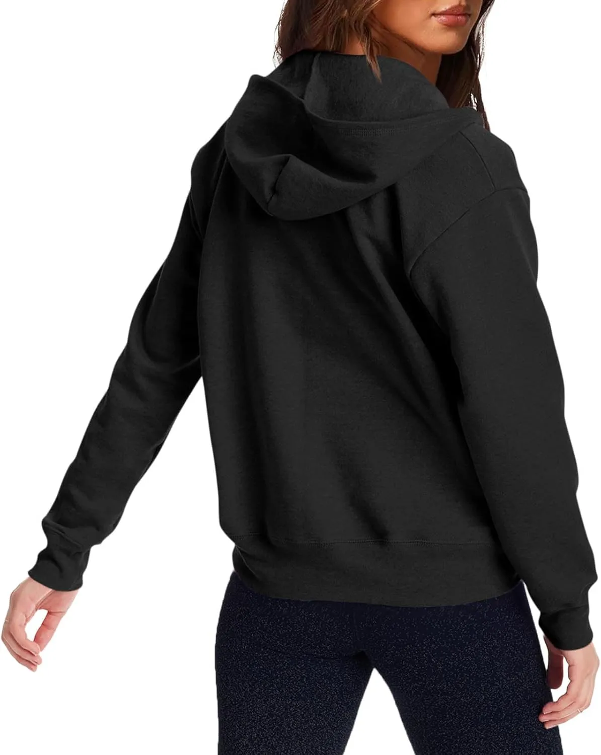 Womens Zip Up Hoodies Long Sleeve Oversized Sweatshirts Fleece Y2K Drawstring Fall Jackets with Pockets Outerwear