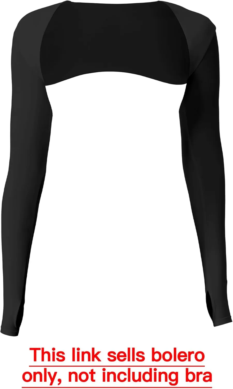 YEOREO Women Crop Top Long Sleeve Bolero Open Front Workout Cropped Shirts Sports Shrug