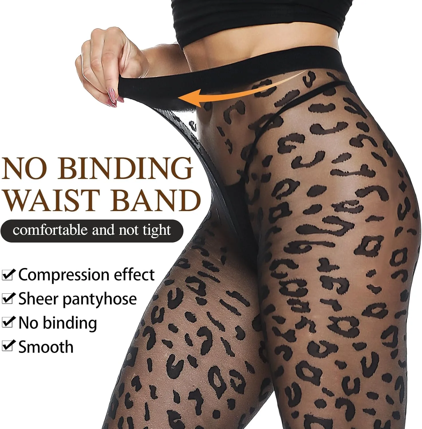 Yilanmy Patterned Tights for Women sheer black tights High Waist Pantyhose