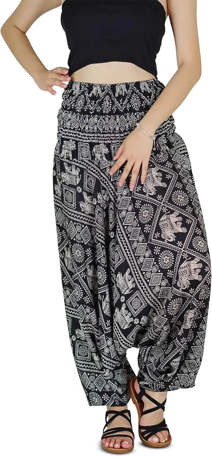 Your Cozy Harem Pants for Women Hippie Clothes Hammer Pants Jumpsuit Casual Loose Beach Sweatpants Baggy Boho Yoga Trousers