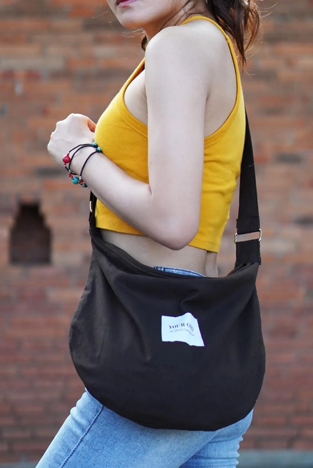 Your Cozy Women's Sling Crossbody Bags Large Shoulder Shopping Hobo Bag Handbag Top Zip Bags Handmade Messenger Bag